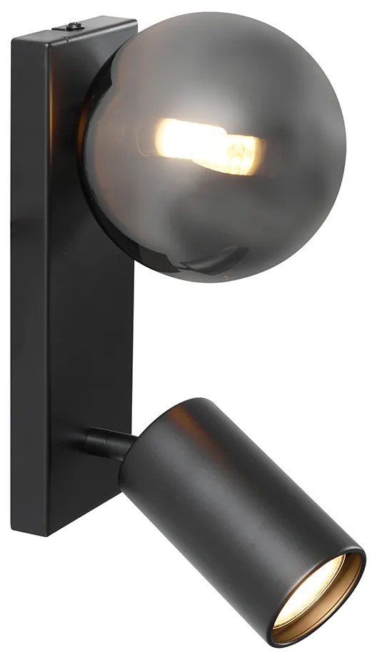 Nowoczesna lampa sufitowa czarna 2-punktowa regulowana - Lesly Nowoczesny Oswietlenie wewnetrzne