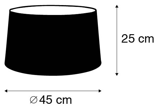 Abażur lniany brązowy 45/25