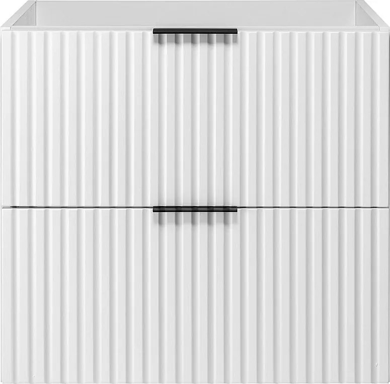 Szafka łazienkowa ryflowana FLOW 60 cm biały