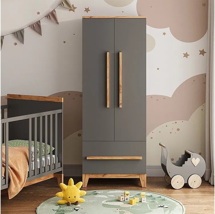 Szafa dziecięca szary/artystyczny 70x53.4x186.8 malia