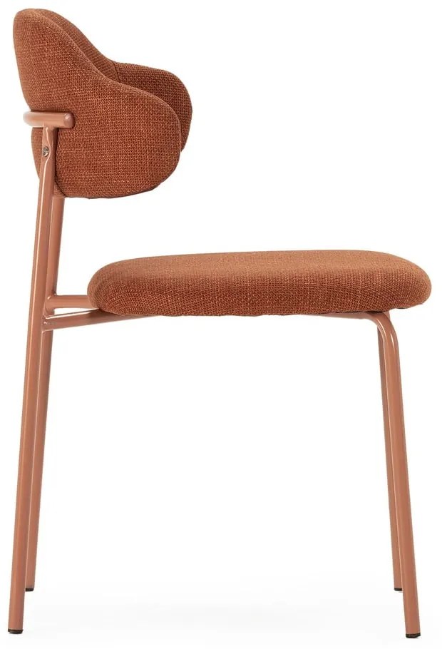 Krzesła w kolorze terakoty zestaw 4 szt. Adriel – Marckeric