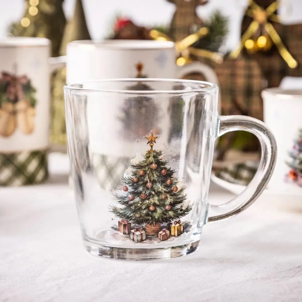 Altom Szklany kubek Christmas Tree 350 ml