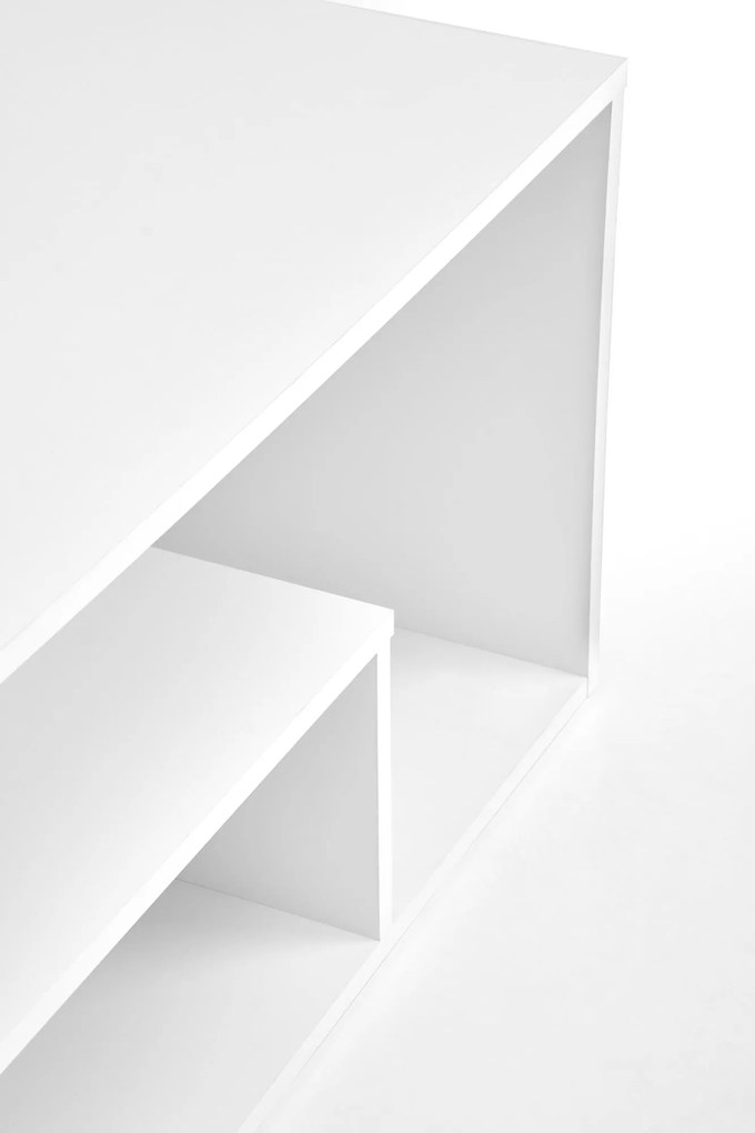 Biała prostokątna ława do salonu z półką 90/51/43 IVA