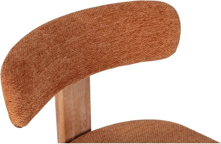 Ceglaste tapicerowane krzesła zestaw 2 szt. Nadia – MOME