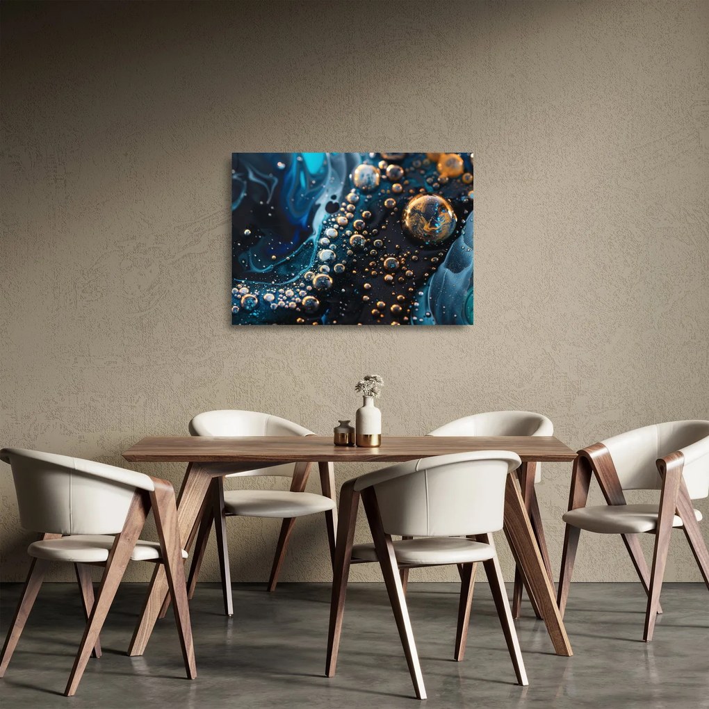 Obraz na szkle - Krople atramentu (70x50 cm)