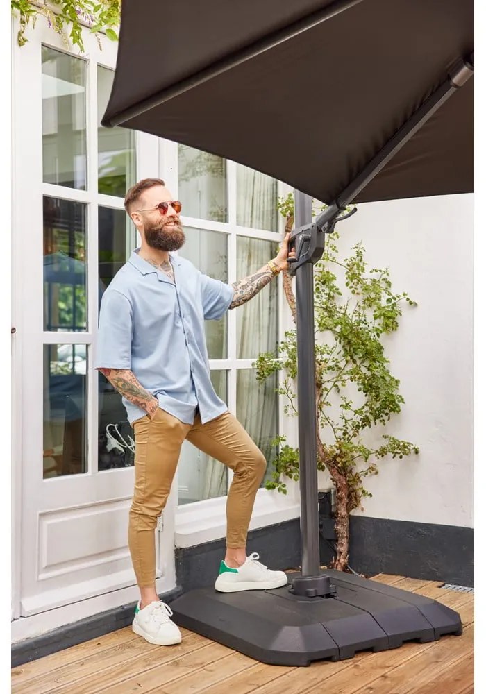 Ciemnoszary parasol ogrodowy ø 300 cm Shadowflex – Hartman