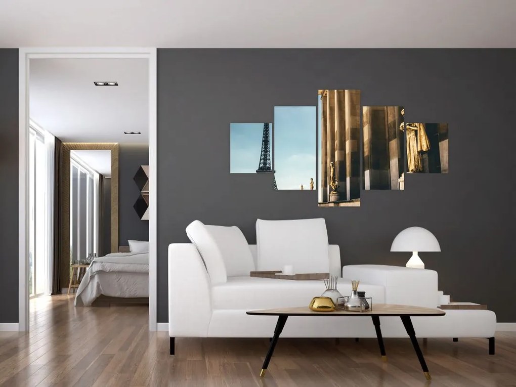 Obraz z placu Trocadero, Paryż (125x70 cm)