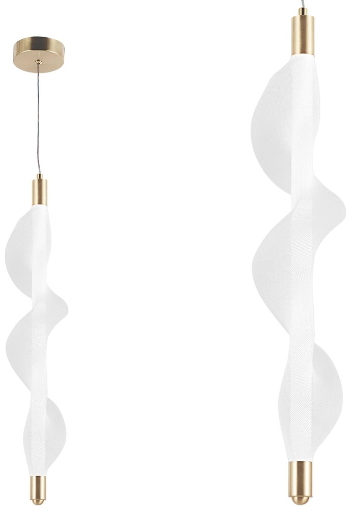 LAMPA WISZĄCA LED G008-1CP BIAŁY/ZŁOTY