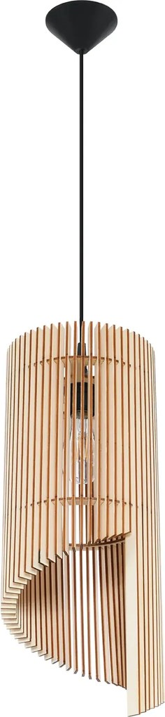 Drewniana nowoczesna lampa wisząca - 2X EX551 T4-P11