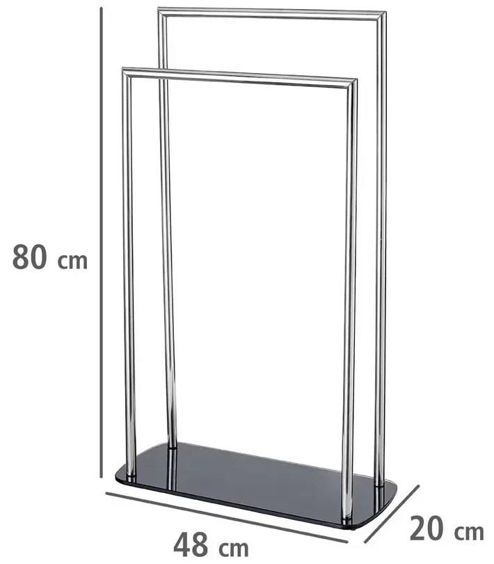 Metalowy stojak na ręczniki RAVINA, wys. 80 cm