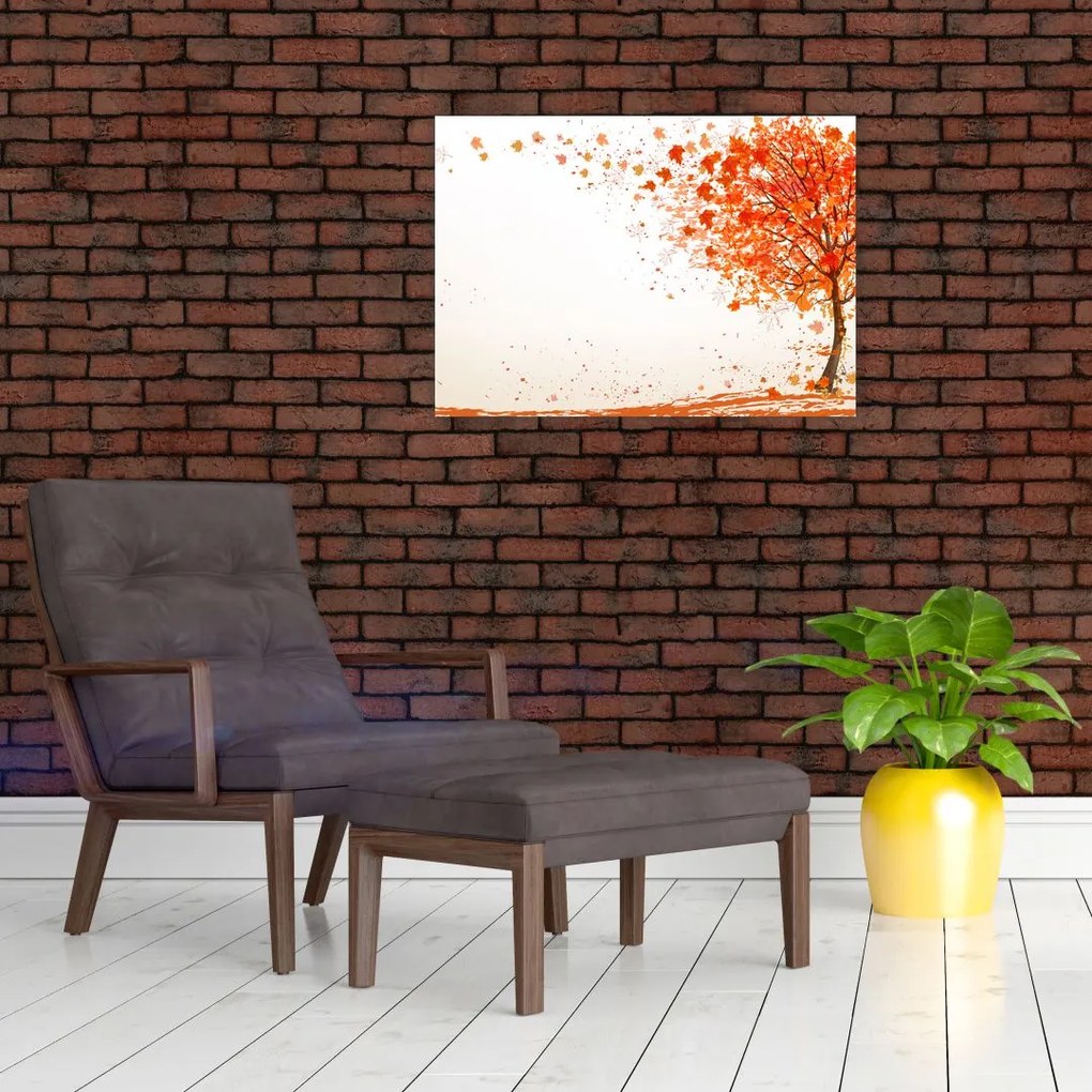 Obraz na szkle - Drzewo na wietrze (70x50 cm)