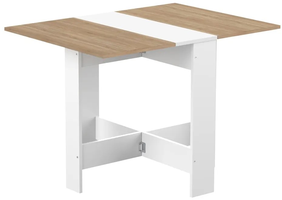 Rozkładany stół z blatem w dekorze dębu 76x28 cm Papillon – TemaHome