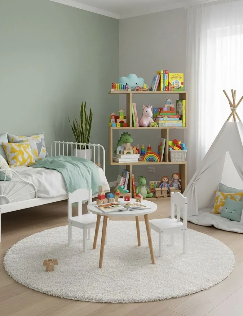 Nowoczesny dziecięcy regał na zabawki dąb artisan S7-F93