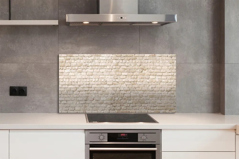 Szklany Panel Surowa Ściana z Cegieł