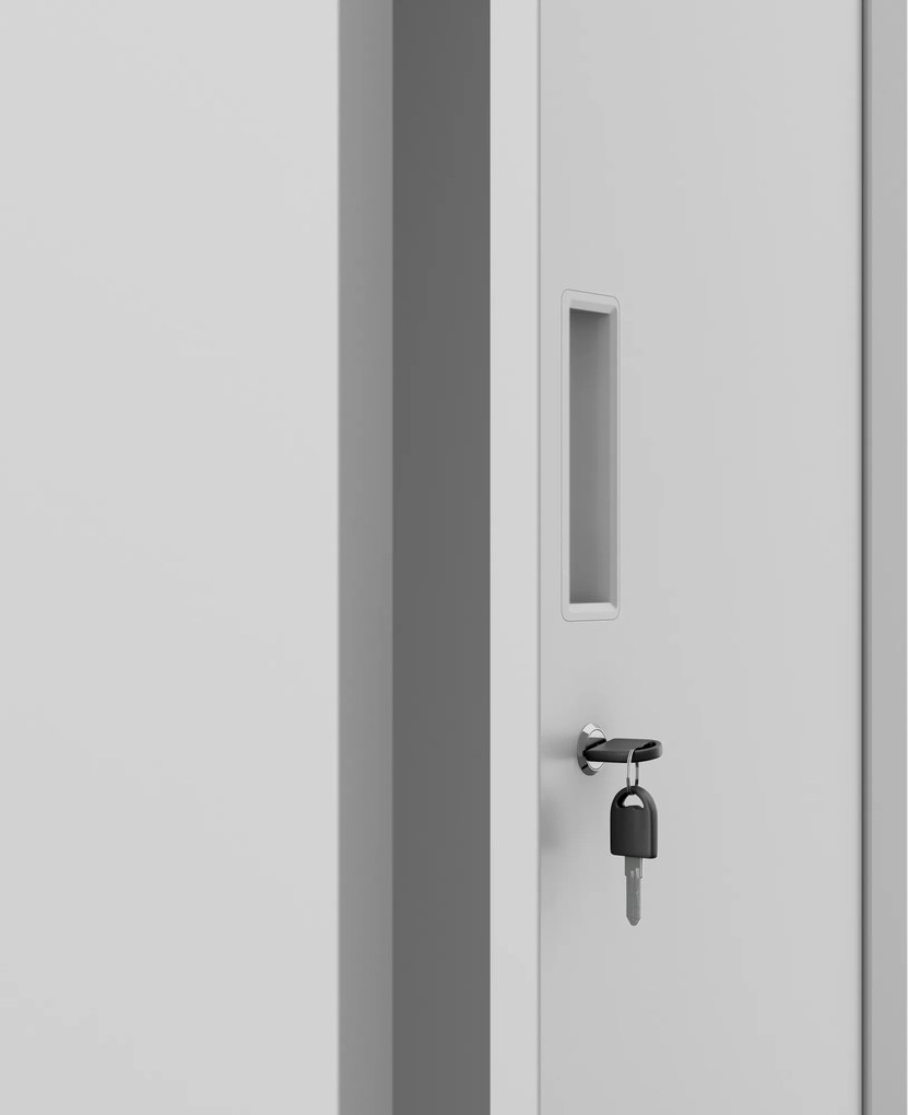 Szafka pracownicza metalowa szara: KACPER II 1 Plus