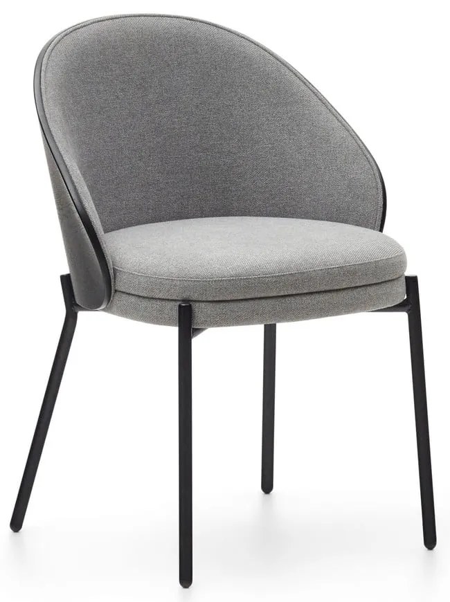 Czarno-szare krzesło Eamy – Kave Home