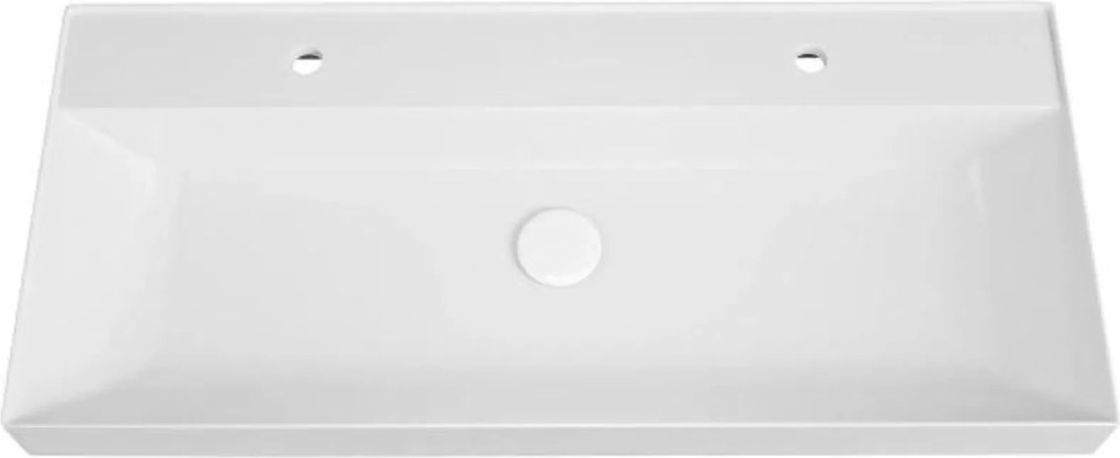 Zestaw umywalka z konglomeratu NAVI 100 x 45 cm + stojąca konsola NAVI Step | Różne kolory | Różne rozmiary : Kolor - Oliwkowy, Otwory na baterię - Dwa otwory, Rozmiar - 100 x 45 cm