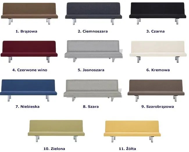 Sofa rozkładana Melwin 2X – czarna