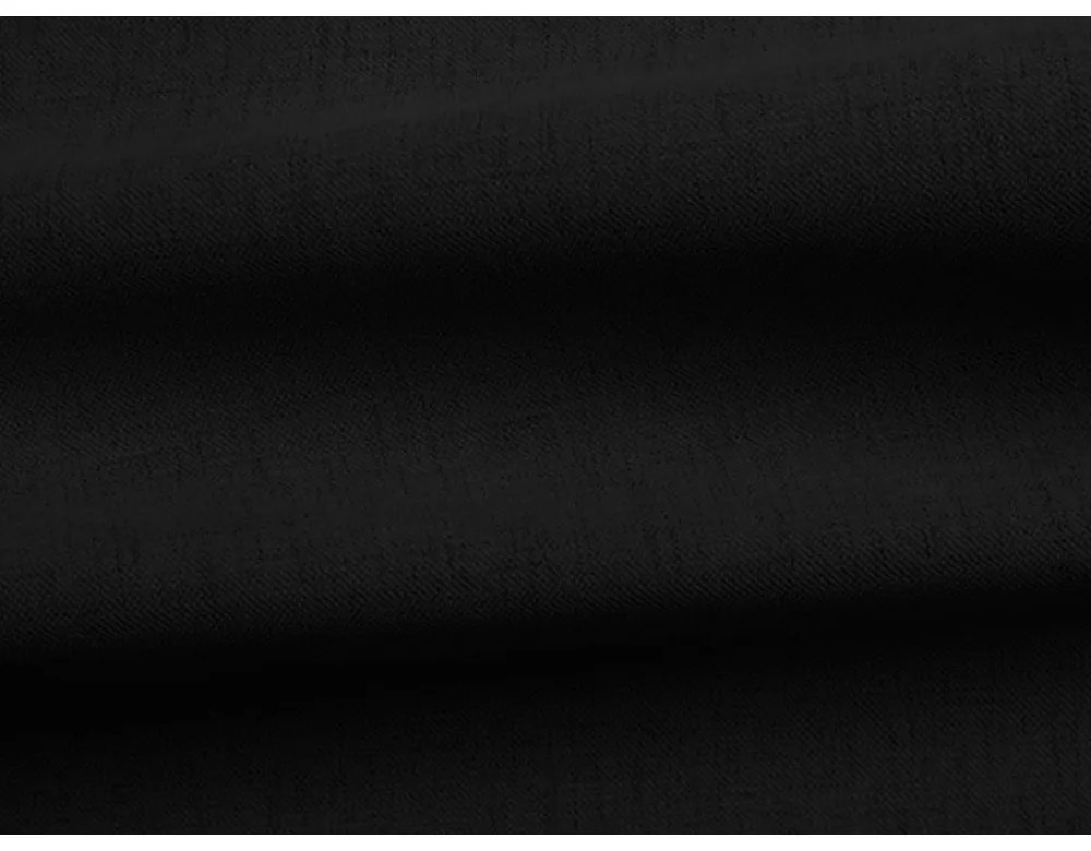 Czarna rozkładana/ze schowkiem sofa 225 cm Moku – Makamii