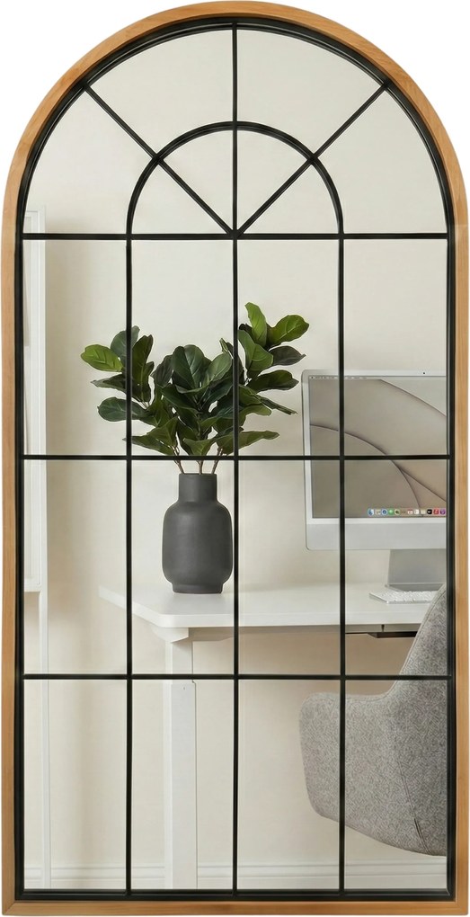 Duże, dekoracyjne lustro wiszące ARCUS, 110 x 56 cm