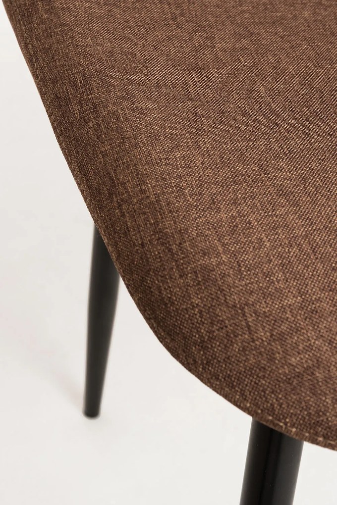 Zestaw 4 Krzese Teok Black Tkanina