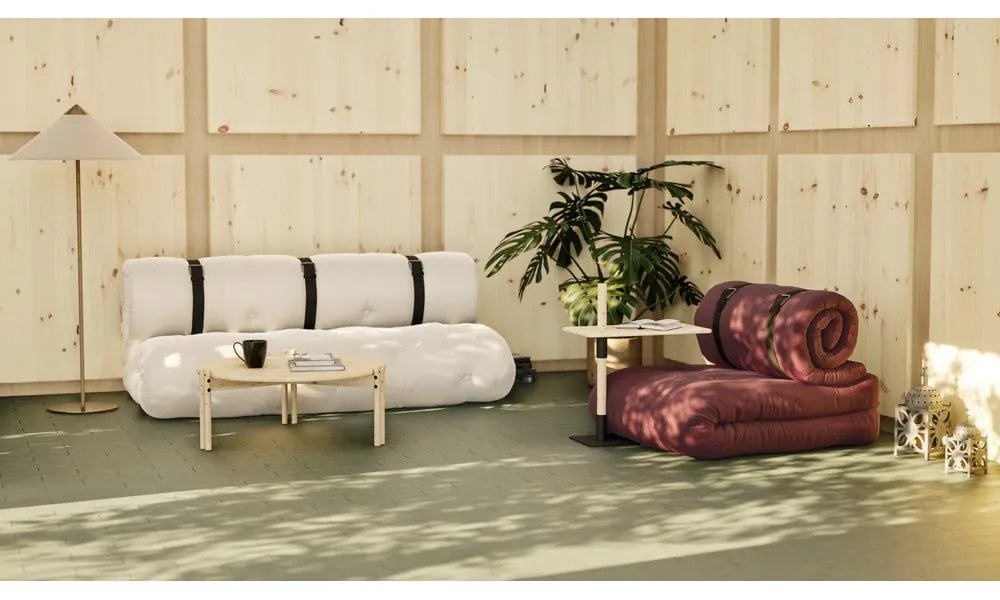 Sofa rozkładana z zielonym obiciem Karup Design Buckle Up Green
