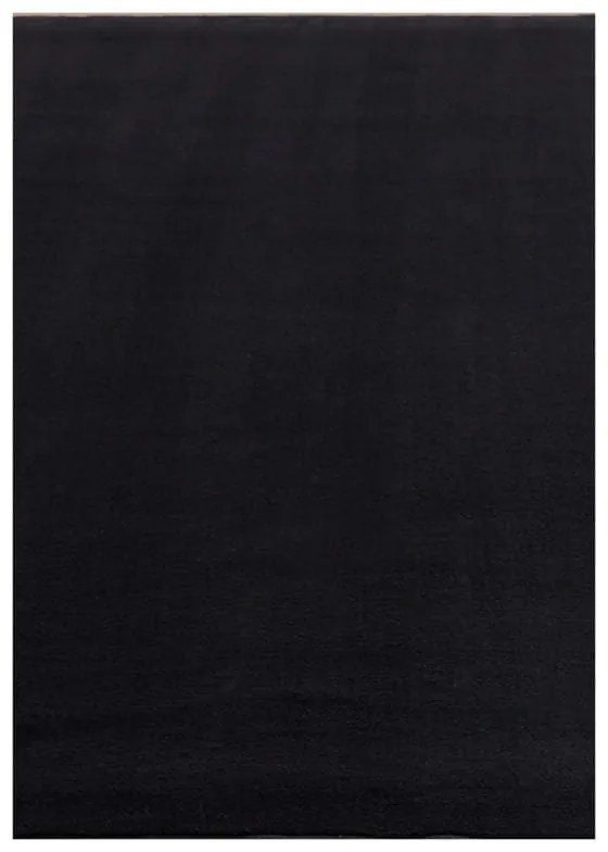 Dywan pluszowy Sky czarny antypoślizgowy do prania 140 cm x 200 cm