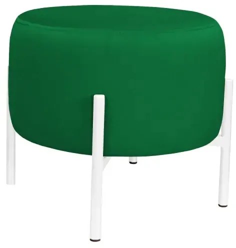 Pufa WILFRED MG VELVET zielona/biała ATOS