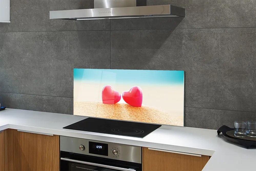 Szklany Panel Serca i Morskie Fale