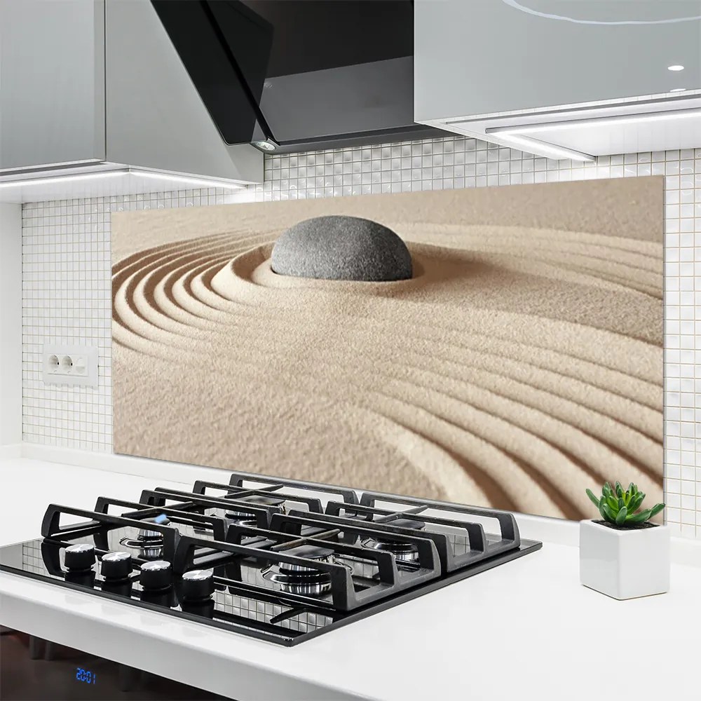 Panel Szklany do Kuchni Artystyczna Struktura Piaskowca