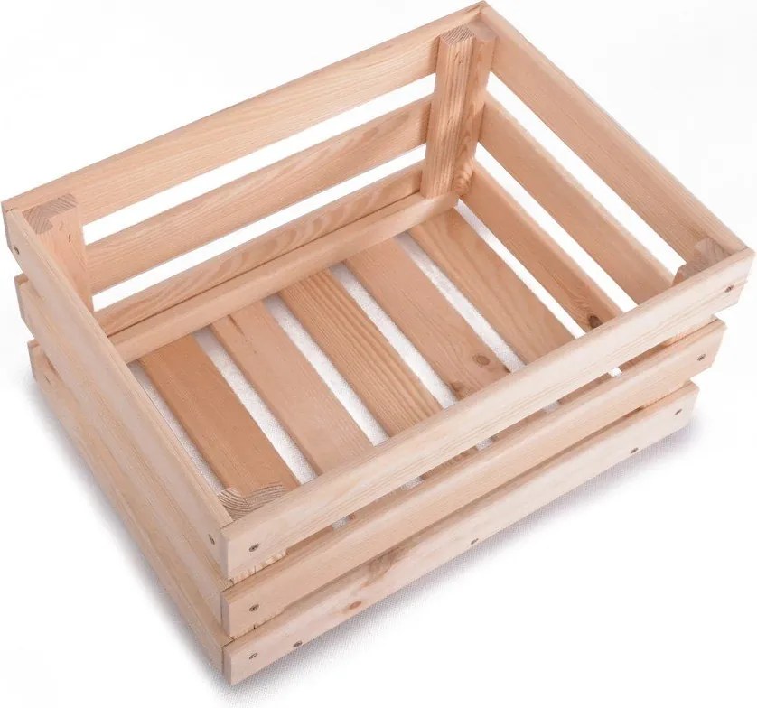 Drewniany pojemnik w naturalnym kolorze 42x29x22 cm Apple Box – Rojaplast