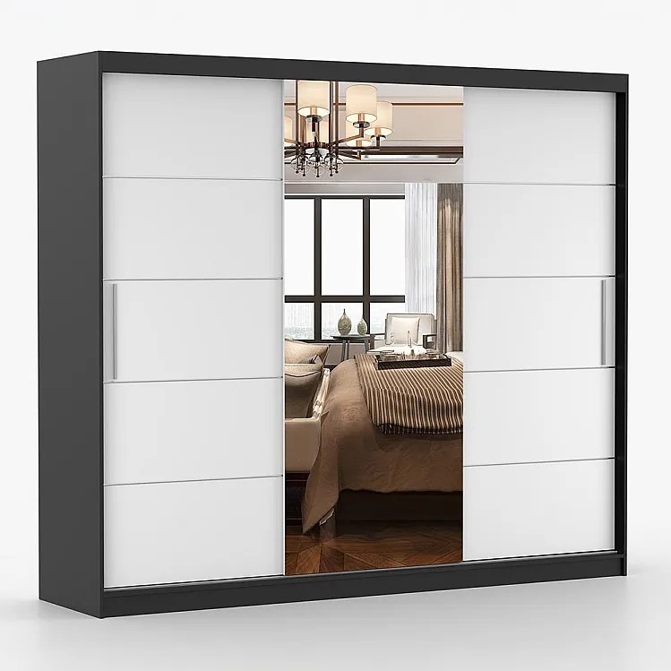Szafa przesuwna ALBA I 250 cm + lustro
