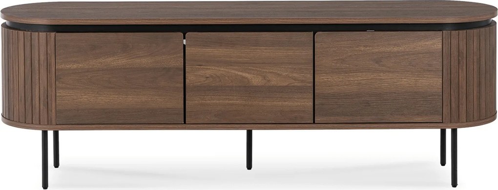 Szafka RTV do Salonu Trzydrzwiowa BECK 160 cm Orzech Nowoczesna