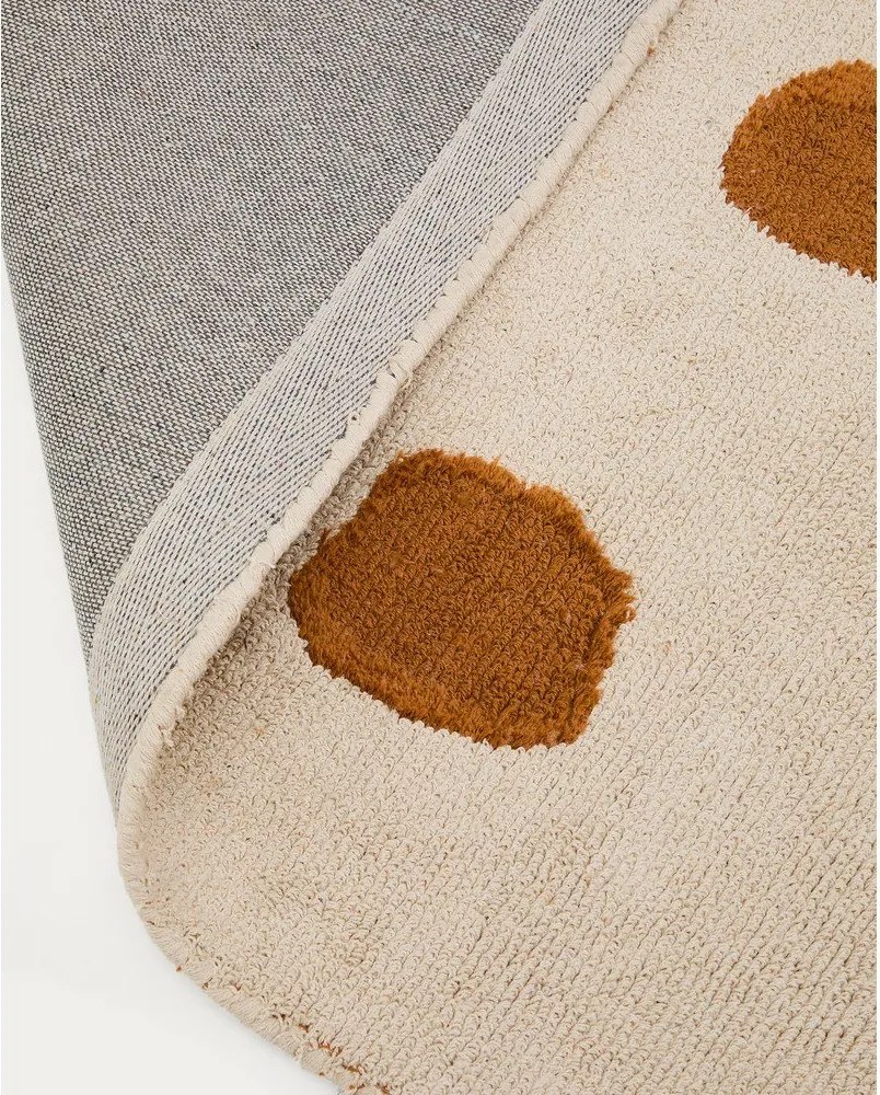 Kremowy bawełniany dywan dziecięcy odpowiedni do prania/tkany ręcznie 90x150 cm Tandani – Kave Home