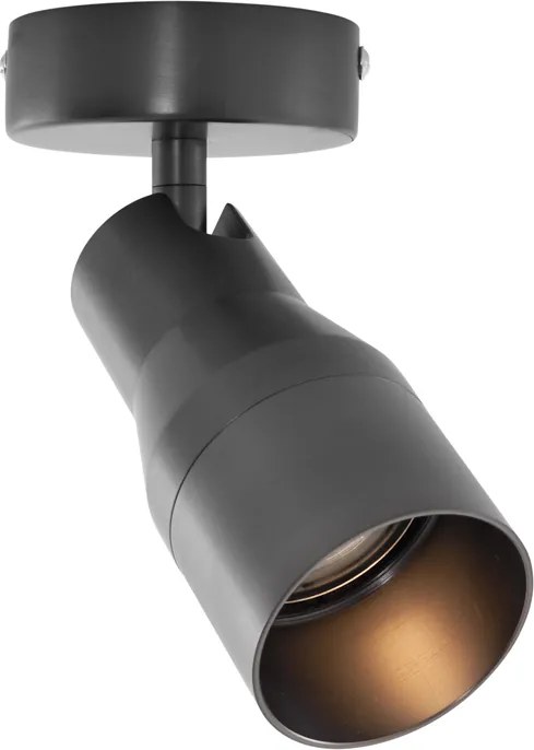 Nowoczesny sufitowy reflektor Stanley, kolor ciemnoszary, oprawa GU10, Ø50 mm