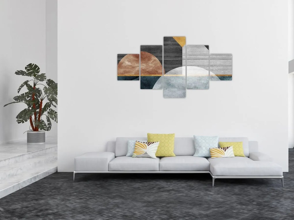 Obraz - Kształty i tekstury (125x70 cm)