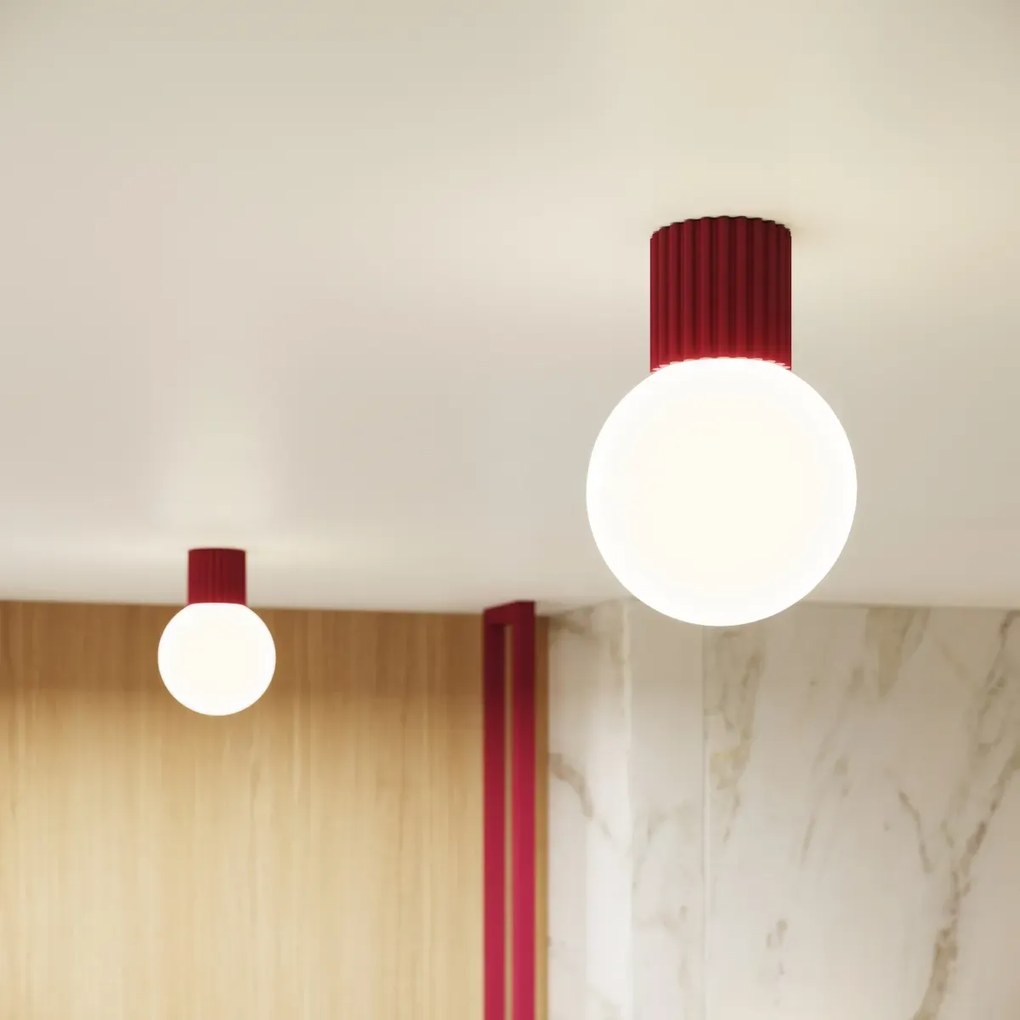 Kinkiet HALO burgund IP44 ryflowany SOLLUX  LIGHTING
