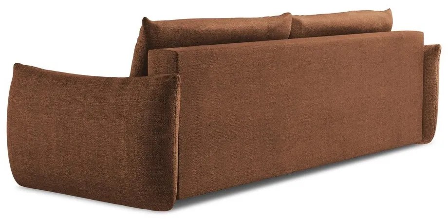 Rozkładana sofa w kolorze terakoty 230 cm Leila – Makamii