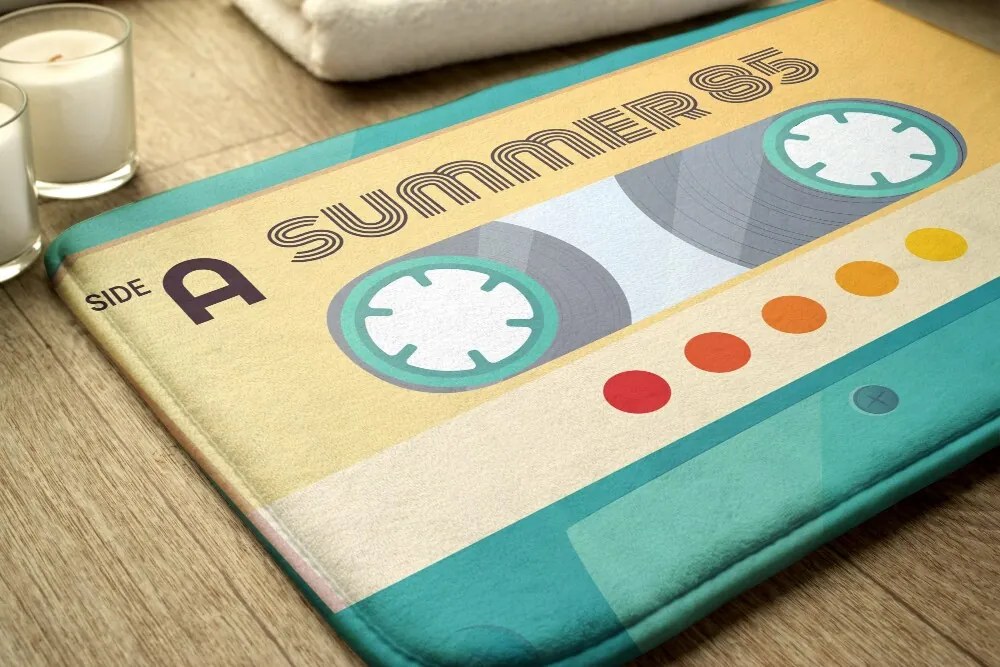 Dywanik łazienkowy antypoślizgowy Dywanik łazienkowy antypoślizgowy Kaseta Retro