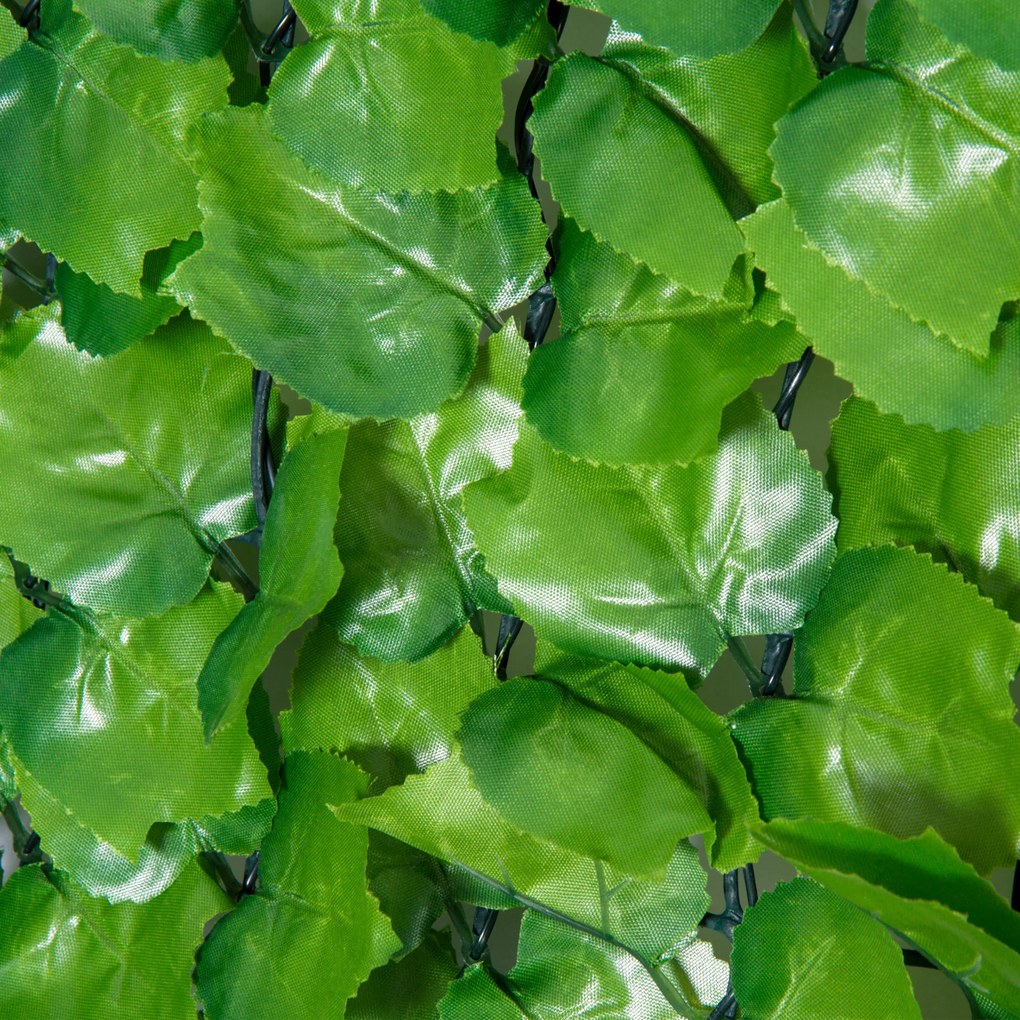 Outsunny Siatka Ochronna Sztuczny Żywopłot Jasnozielony 300x100cm Praktyczna i Estetyczna Ochrona | Aosom PL