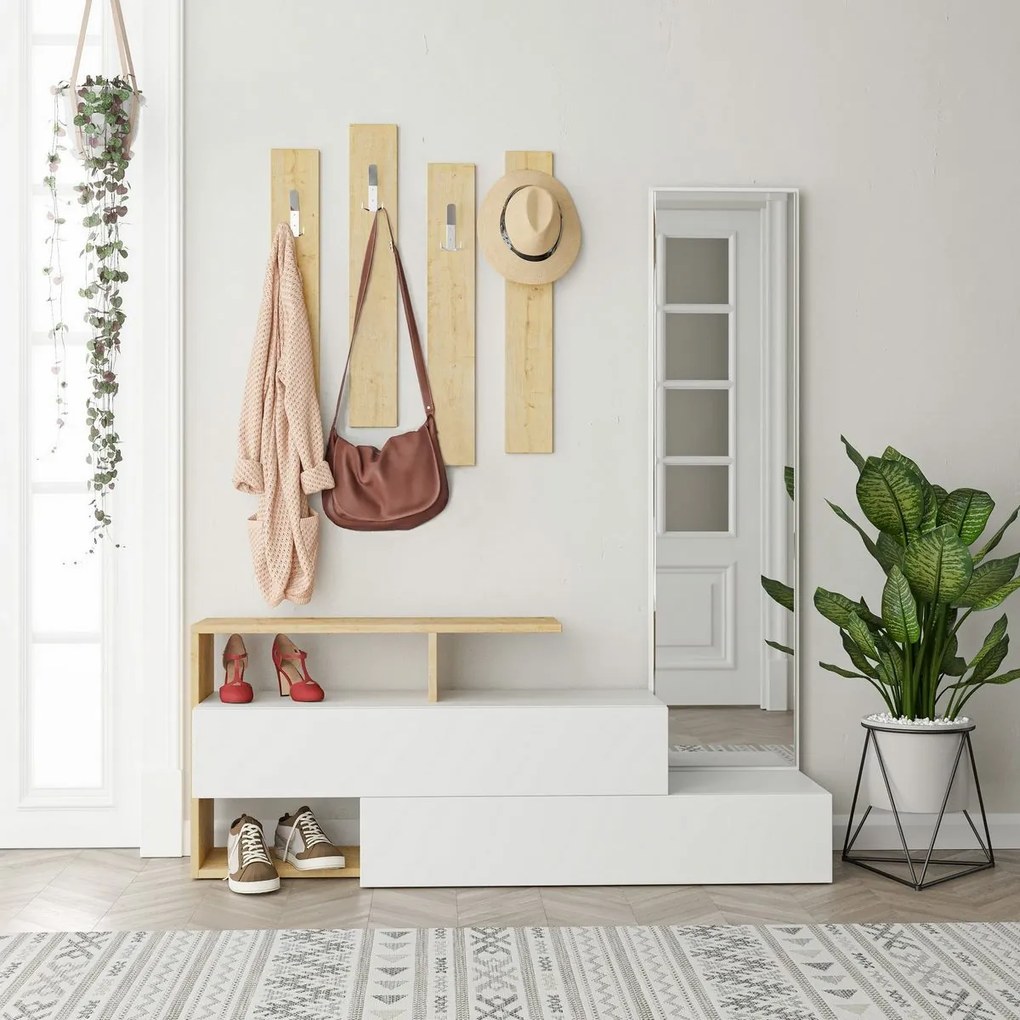 Zestaw do przedpokoju Ramda White and Oak