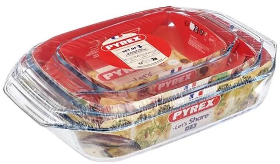 Zestaw 3 szt. naczyń żaroodpornych PYREX 1,4/3/4 l
