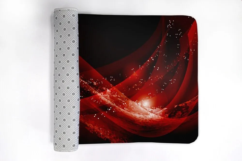 Antypoślizgowy dywanik łazienkowy Antypoślizgowy dywanik łazienkowy Czerwona abstrakcja