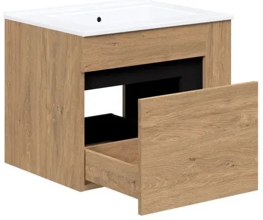 Szafka pod umywalkę DUESA 1S 60cm dąb złoty HALMAR