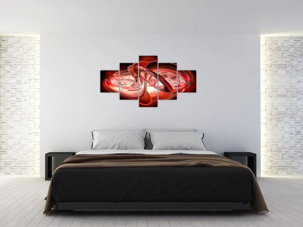 Obraz - czerwone kształty (125x70 cm)