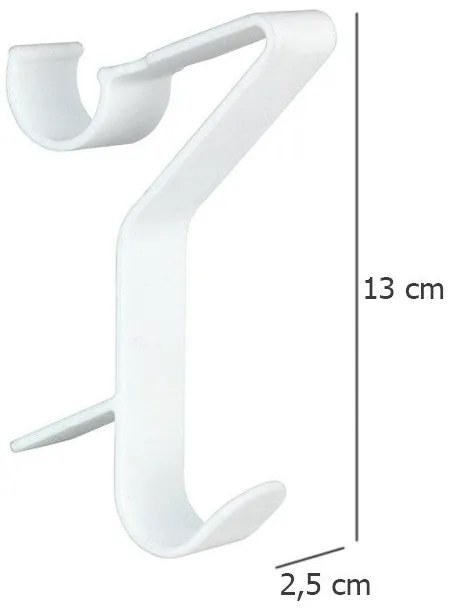 Wieszaki łazienkowe FLEXI montowane do grzejnika rurowego, zestaw 6 uchwytów z tworzywa sztucznego - WENKO