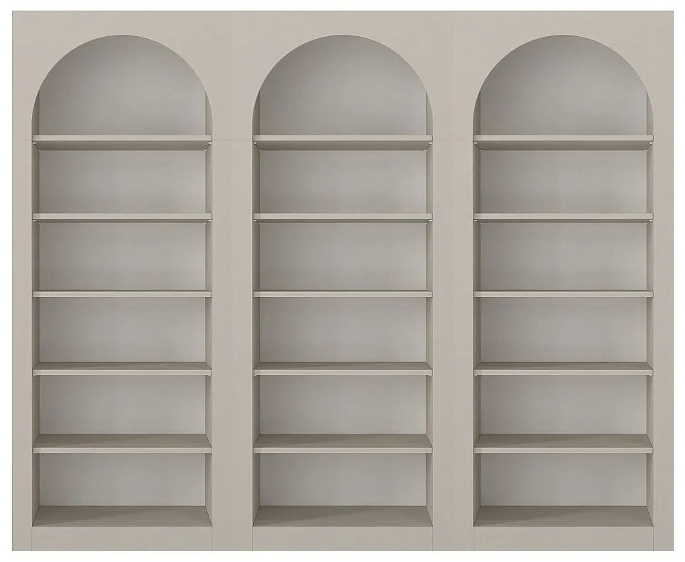 Zestaw 3 regałów z 6 przegródkami - Beżowy - CYMORA