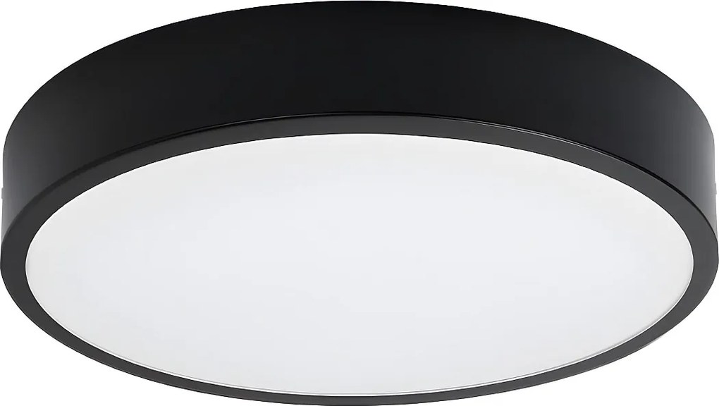 Plafony Minimalistyczny Onyx, Aluminium - 1 Źródło - L.40 X H.6 Cm - Czarny