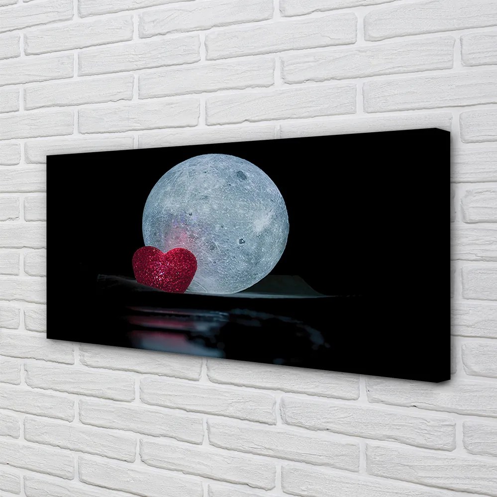 Zdjęcie na płótnie Księżycowe Serce na Niebie