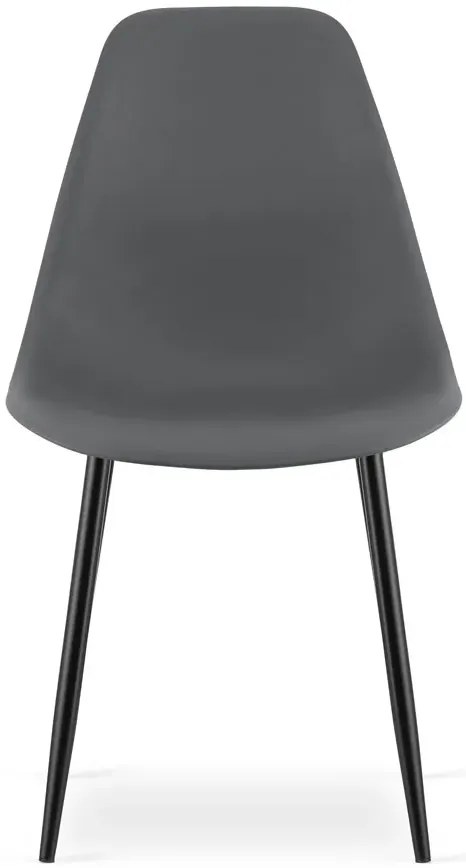Ciemnoszare krzesło kuchenne metalowe H0-E74